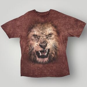 The Mountain Lion Face Portrait 2013 Jeremy Paul Tie Dye Crew Neck T-Shirt XL